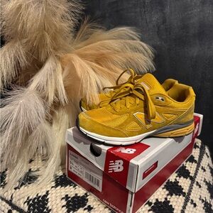 New Balance Kids Mustard Sneakers